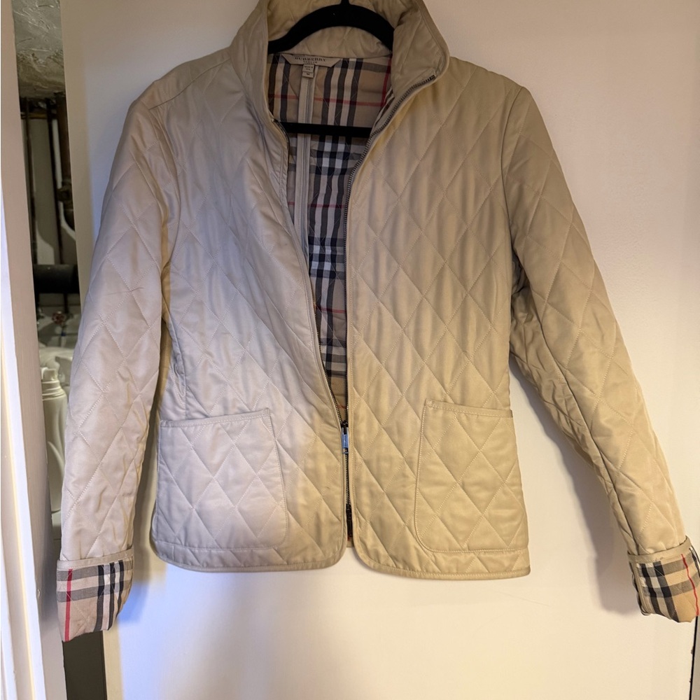 Burberry Beige Quilted Puffer Jacket